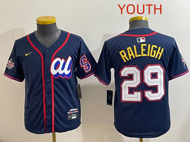 Youth 2025 Seattle Mariners #29 Raleigh Drak Blue All star Nike MLB Jersey style 11->oakland athletics->MLB Jersey